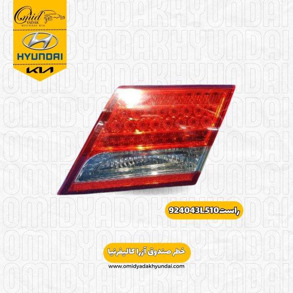 خطر صندوق راست هیوندای آزارا کالیفرنیا کد 924043L510 استوک