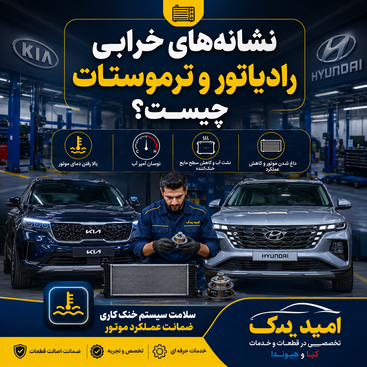 نشانه‌های خرابی رادیاتور و ترموستات چیست؟